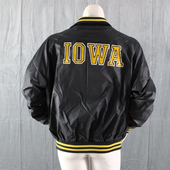 Iowa Hawkeyes Jacket (VTG) - Screened Windbreaker by Chalkline - Men's XL - Picture 5 of 9